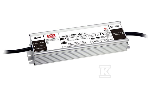 LED блок живлення HLG-240H-24, 240W 24V - HLG-240H-24