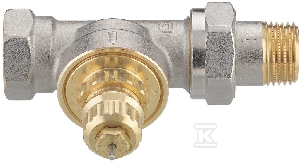 Thermostatic straight valve, connection - 013G1675