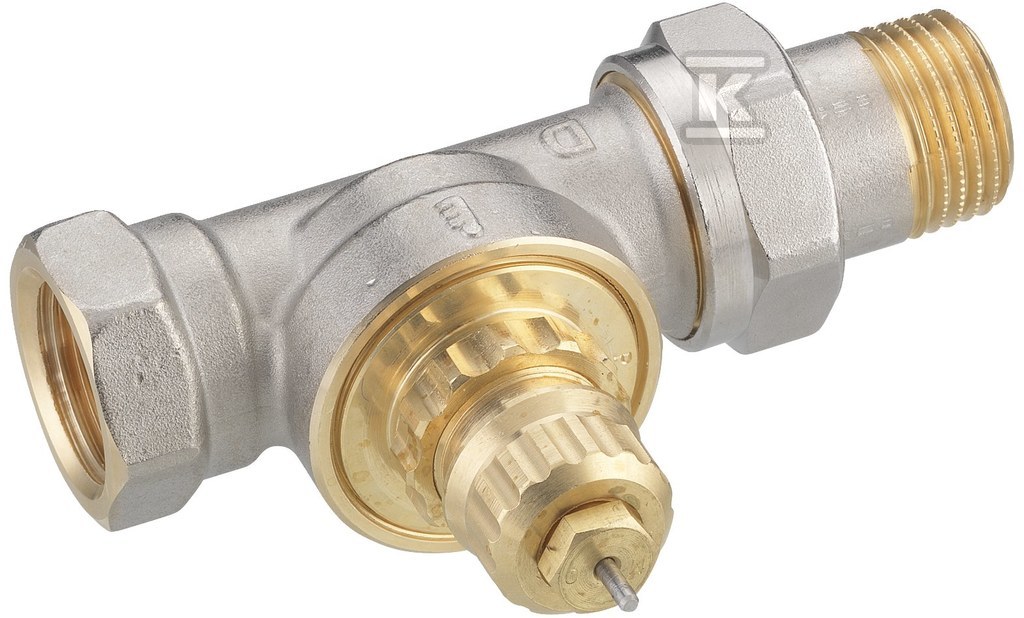 Thermostatic straight valve, connection - 013G1675