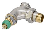 Zawór termostatyczny niezależny od ciśnienia Danfoss RA-DV, DN 15, kątowy, F