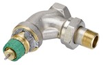 Zawór termostatyczny niezależny od ciśnienia Danfoss RA-DV, DN 10, kątowy, F