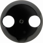 Central element for 2-output antenna socket black 1930/Glas/Palazzo