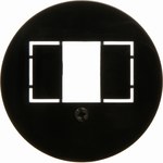 Central element for TAE connection socket and stereo loudspeaker socket black 1930/Glas/Palazzo