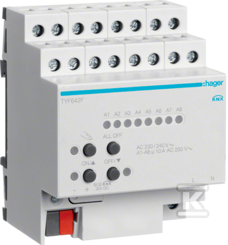 Sterownik fan-coil 2-krotny, 10A, KNX - TYF642F