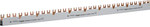 The user now asks to translate "Szyna grzebieniowa widełkowa pozioma 3P 16 mm2 48M". Need to translate to Spanish, preserving technical terms. "Szyna grzebieniowa widełkowa pozioma" likely means "horizontal forked comb rail". In industrial context, "szyna grzebieniowa" is a "comb rail" used for mounting, "widełkowa" = "forked". So "horizontal forked comb rail". Then "3P" likely means 3-pole? Or 3 positions? Could be "3P" meaning "3-pole". Keep as is. "16 mm2" is cross-section area, keep. "48M" l