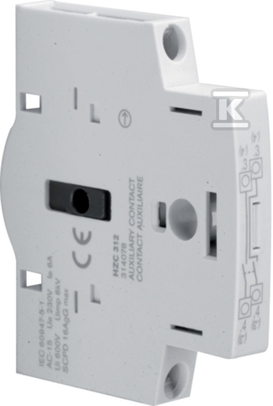 Styki pomocnicze 2NO 5A/250V, - HZC312