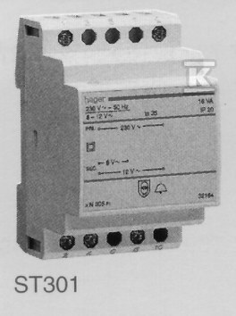 Transformator dzwonkowy 230/8-12VAC 8VA - ST303