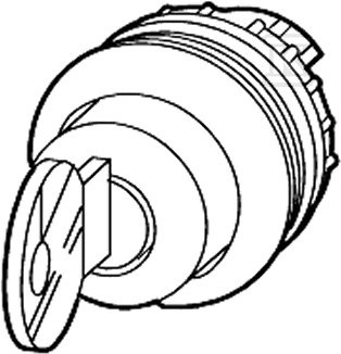 Întrerupător cu cheie M22-WS 2 poziții - 216881