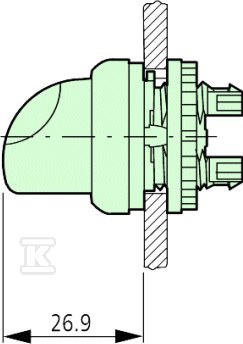 M22-WLK3-Y switch, illuminated, 3 - 216839