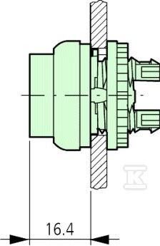 Buton de acționare M22-DH-G verde cu - 216643