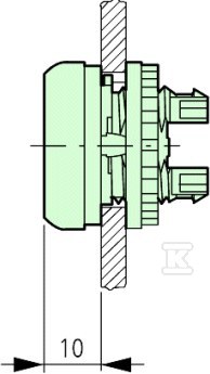 Napęd M22-DR-W przycisk płaski biały - 216615