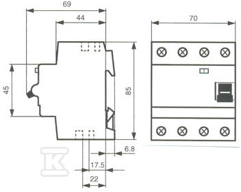 Wyłącznik różnicowo-prądowy, 4P, A, - 2CSF204101R3630