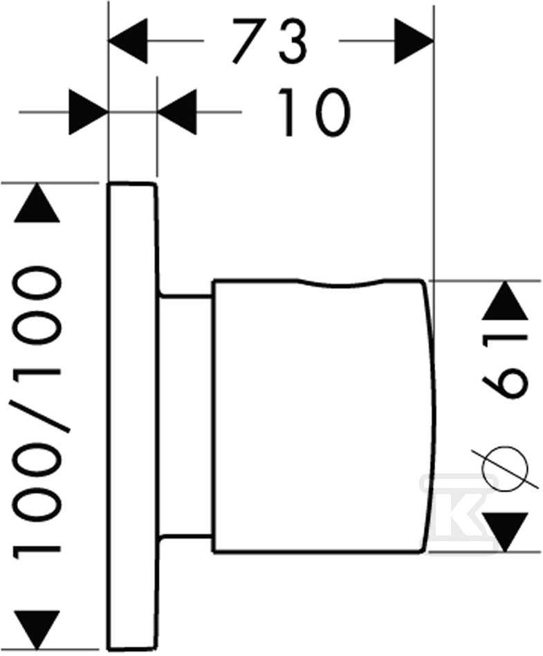 Element zewnętrzny DN20 Hansgrohe Axor - 34920000