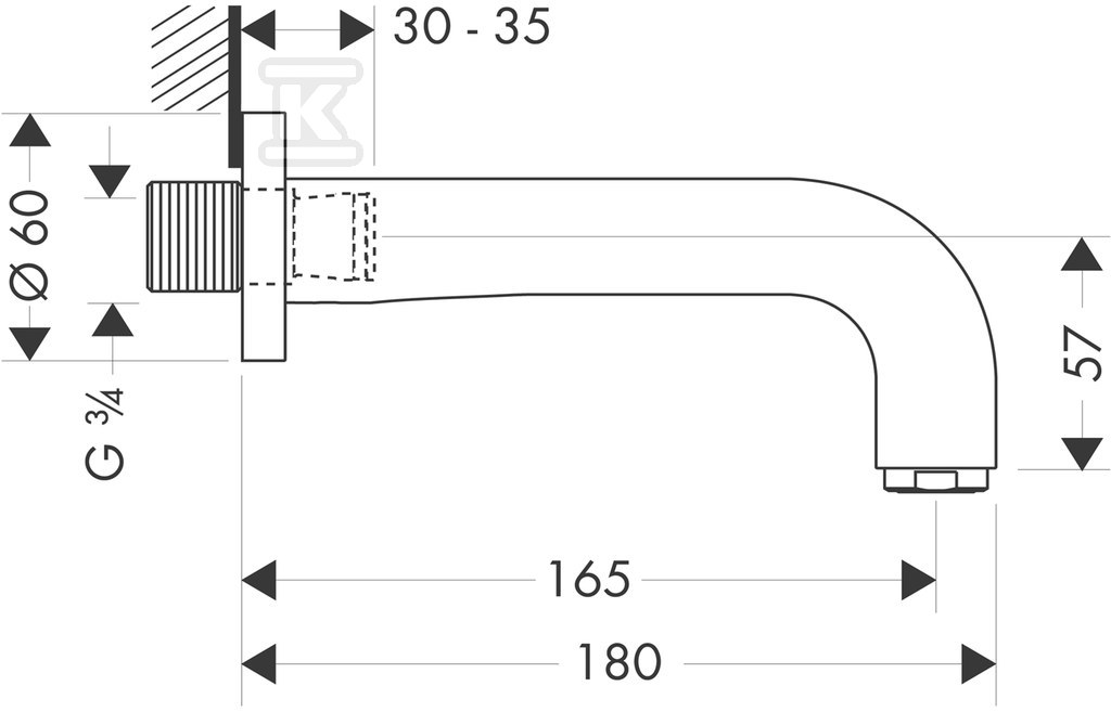 Wylewka wannowa Hansgrohe Axor Citterio - 39410000