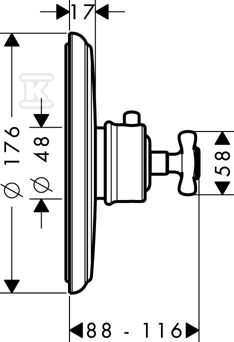 Bateria termostatowa Hansgrohe Axor - 16815820