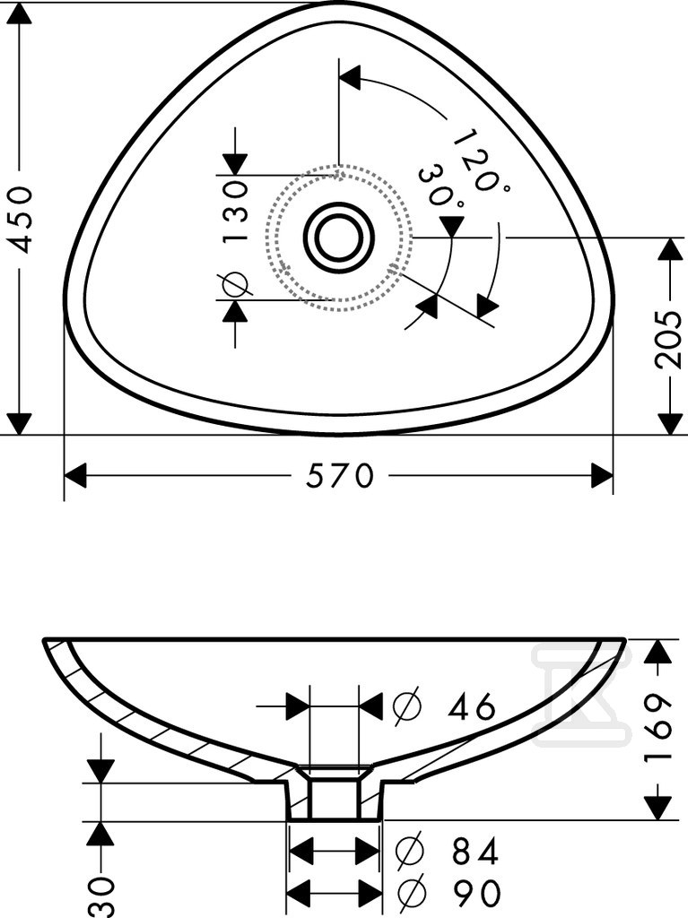 Umywalka Hansgrohe Axor Miska - 42305000