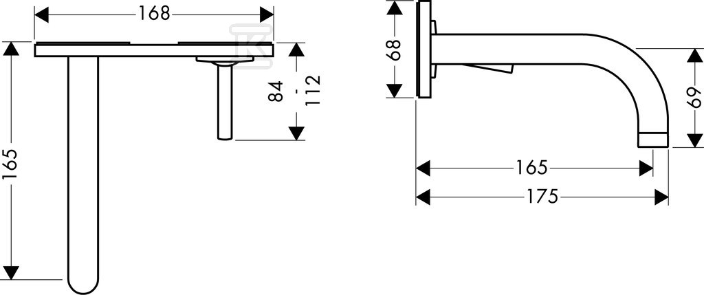 Bateria umywalkowa Hansgrohe Axor Uno 2 - 38112000