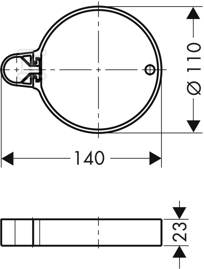 Mydelniczka Hansgrohe Cassetta'C chrom - 28678000