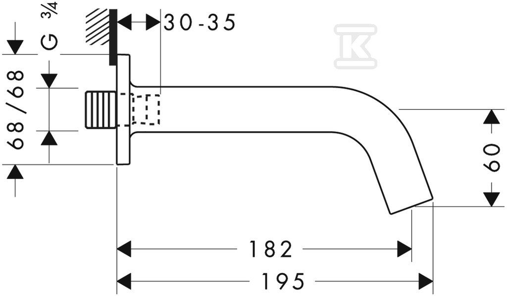 Wylewka wannowa Hansgrohe Axor Citterio - 34410000