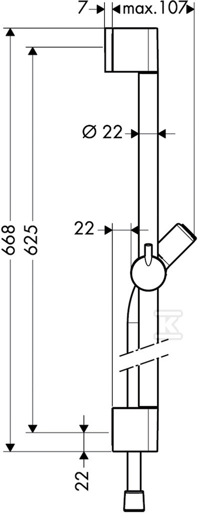 Drążek prysznicowy Hansgrohe Unica'C - 27611000