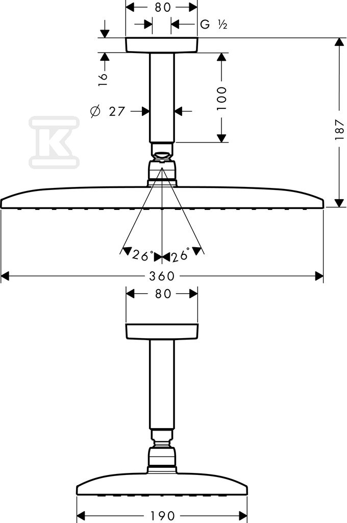 Głowica prysznicowa Hansgrohe Raindance - 27381000