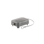 Conector industrial carcasa Tapa de la parte inferior de la carcasa Cierre de sujeción final en la parte inferior Tamaño de instalación: 3 IP65 tras la conexión HDC 06B DODL 2BO