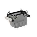 Conectores industriales carcasa Carcasa del conector Retén de sujeción lateral inferior Tamaño de instalación: 6 IP65 tras la conexión HDC 40D KBU 1M25G