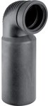 Kolano PE Silent-db20 HT 90x90/90 przyłączeniowe, krótkie o małym promieniu, do wiszącej miski WC, sanitarne, do kanalizacji wewnętrznej niskoszumowej, kolor czarny
