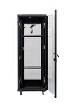 Armario RACK 19" de pie 42U 600x600 Serie: ALL IN ONE (Puertas de vidrio, parte trasera perforada, negro)