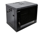Armario RACK 19" colgante 4U 600x450 Serie: ALL IN ONE (Puertas de vidrio, negro)