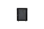 Armario RACK 19" montado en pared 15U 600x450 Serie: ALL IN ONE (Puertas de vidrio, negro)