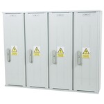 Obudowa termoutwardzalna lakierowana SSTN 106X84/4 - montaż aparatów, daszek skośny, cięgna PCV