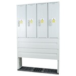 Obudowa termoutwardzalna lakierowana SSTN 106X84/4+FTN - montaż aparatów, daszek skośny, cięgna metalowe
