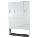 Obudowa termoutwardzalna lakierowana SSTN 106X84/3S/32+FTN - 320 mm, montaż aparatów, daszek skośny, cięgna metalowe