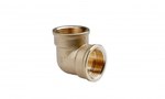 Brass elbow 5/4" nut-nut yellow