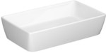 CITY 60 countertop washbasin, rectangular, with a ceramic stopper