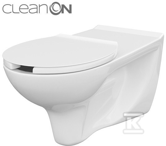 ETIUDA CleanOn wall hung rimless bowl, - K670-002