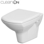 Set 548 rimless wall hung bowl CARINA NEW CleanOn, duroplast seat, soft-close and easy-off