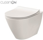 Set 743 rimless wall hung bowl CITY OVAL NEW CleanOn with hidden fixation, slim duroplast seat, soft-close, easy-to-release function