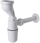 Bottle, eccentric siphon for urinal