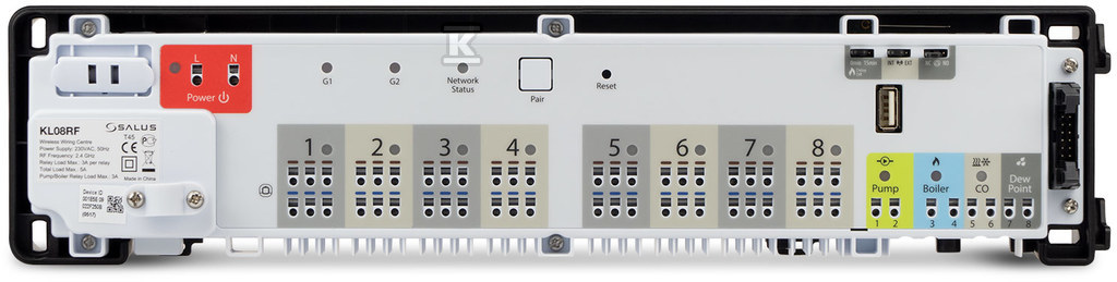 8-zone wireless central heating strip - KL08RF230V