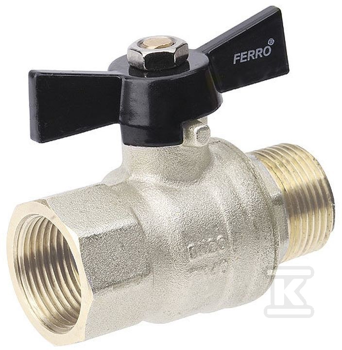 Кран водяний кульовий 3/4" Гайка-ніпель - KMH21