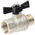 Кран водяний кульовий 1/2" Гайка-ніпель Hercules з метеликом