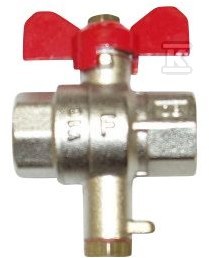 Tee with ball valve 1/2" - KMT1