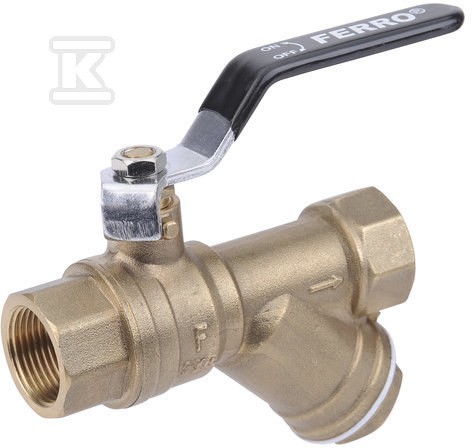 Кран кульовий 3/4" Hercules з фільтром - KZFH2