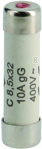 Cylindrical fuse link C 8.5x32mm gG 10A - L8532C10