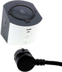 Cablu prelungitor - statie de incarcare: 2x2P+Z, USB A+C, incarcator inductiv, cu cablu de 2,0 metri 1,5 mm2 - alb/grafit, HELMO