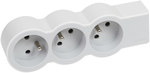 STANDARD 3x2P+Z, extension cord without cable (portable multi-socket block) - white/light grey, HELMO