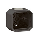 Поверхнева монтажна коробка одинарна з мембранним вводом - антрацит, НОВИЙ PLEXO 55