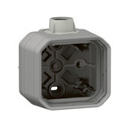 Поверхнева монтажна коробка одинарна з кабелевим вводом PG20 - сіра, НОВИЙ PLEXO 55